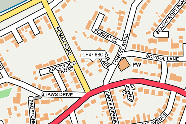 CH47 6BQ map - OS OpenMap – Local (Ordnance Survey)