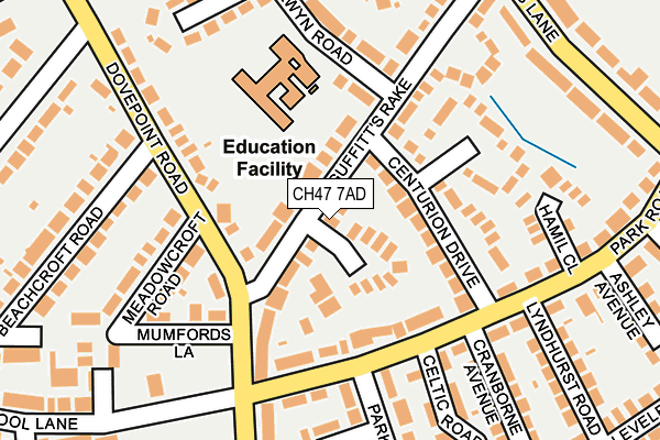 CH47 7AD map - OS OpenMap – Local (Ordnance Survey)