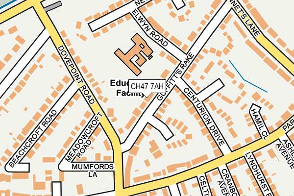 CH47 7AH map - OS OpenMap – Local (Ordnance Survey)