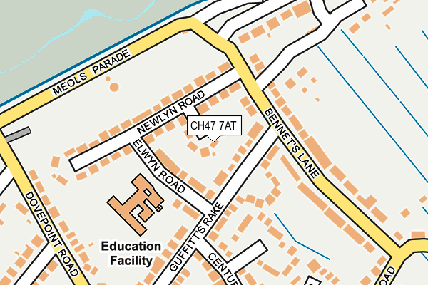 CH47 7AT map - OS OpenMap – Local (Ordnance Survey)