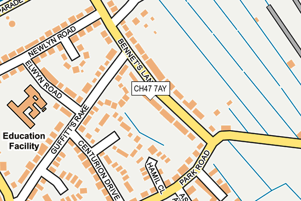 CH47 7AY map - OS OpenMap – Local (Ordnance Survey)