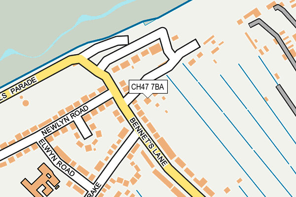 CH47 7BA map - OS OpenMap – Local (Ordnance Survey)
