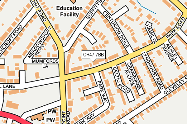 CH47 7BB map - OS OpenMap – Local (Ordnance Survey)