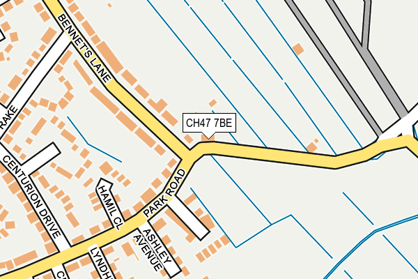 CH47 7BE map - OS OpenMap – Local (Ordnance Survey)