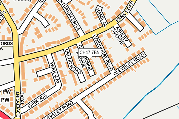 CH47 7BN map - OS OpenMap – Local (Ordnance Survey)