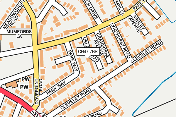 CH47 7BR map - OS OpenMap – Local (Ordnance Survey)