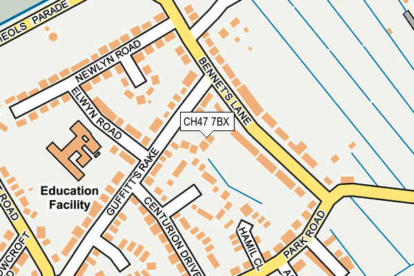 CH47 7BX map - OS OpenMap – Local (Ordnance Survey)