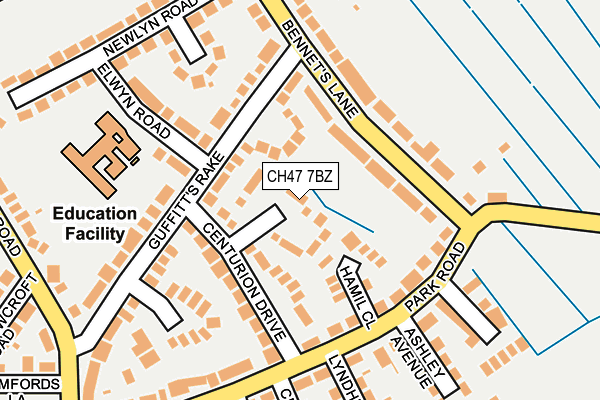 CH47 7BZ map - OS OpenMap – Local (Ordnance Survey)