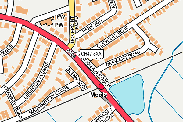 CH47 8XA map - OS OpenMap – Local (Ordnance Survey)