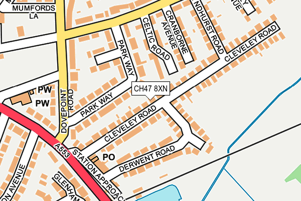 CH47 8XN map - OS OpenMap – Local (Ordnance Survey)