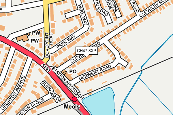 CH47 8XP map - OS OpenMap – Local (Ordnance Survey)