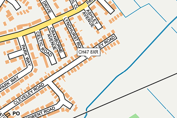 CH47 8XR map - OS OpenMap – Local (Ordnance Survey)