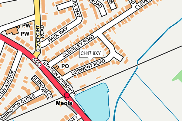 CH47 8XY map - OS OpenMap – Local (Ordnance Survey)