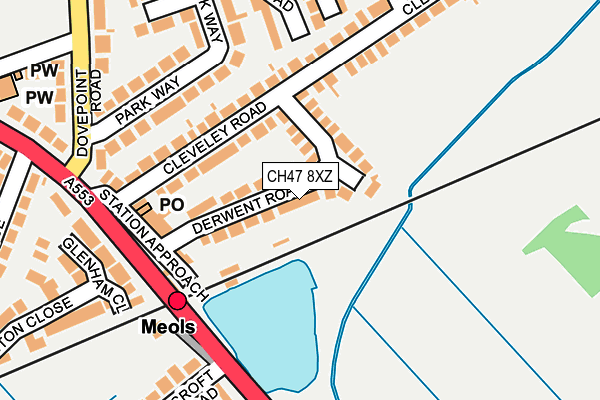 CH47 8XZ map - OS OpenMap – Local (Ordnance Survey)