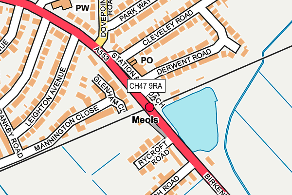 CH47 9RA map - OS OpenMap – Local (Ordnance Survey)