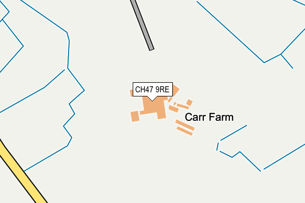 CH47 9RE map - OS OpenMap – Local (Ordnance Survey)