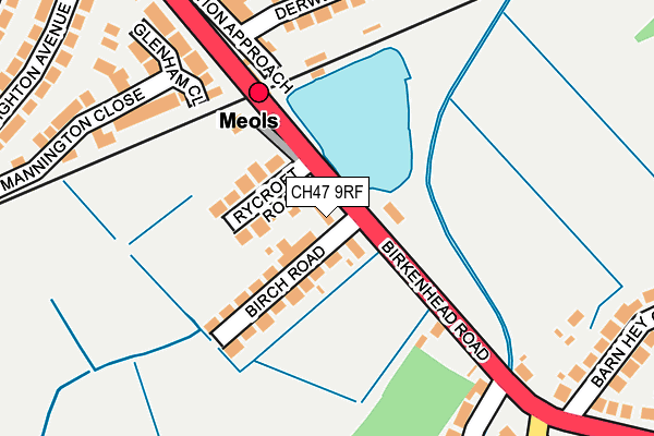 CH47 9RF map - OS OpenMap – Local (Ordnance Survey)