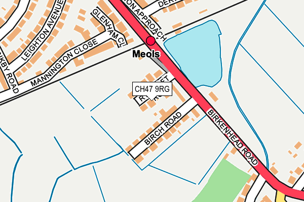 CH47 9RG map - OS OpenMap – Local (Ordnance Survey)