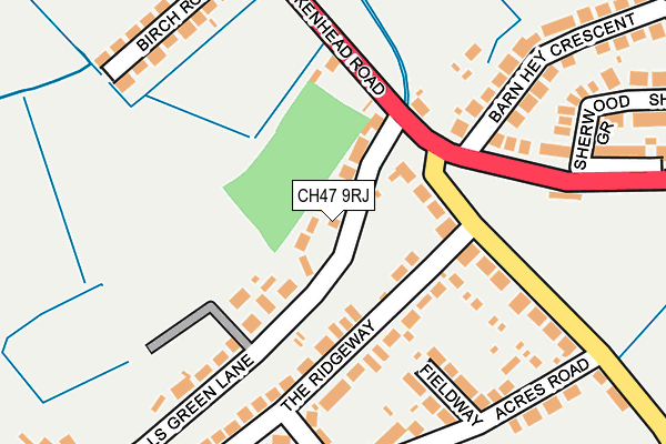 CH47 9RJ map - OS OpenMap – Local (Ordnance Survey)