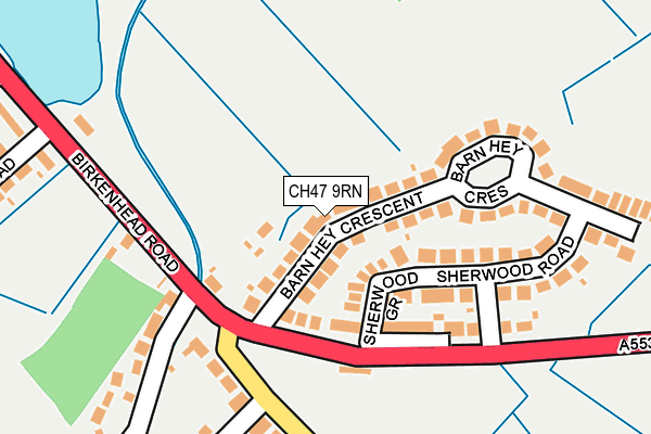 CH47 9RN map - OS OpenMap – Local (Ordnance Survey)