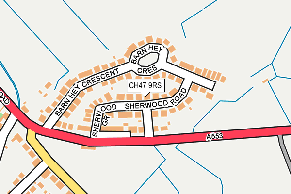 CH47 9RS map - OS OpenMap – Local (Ordnance Survey)