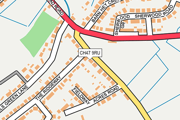 CH47 9RU map - OS OpenMap – Local (Ordnance Survey)