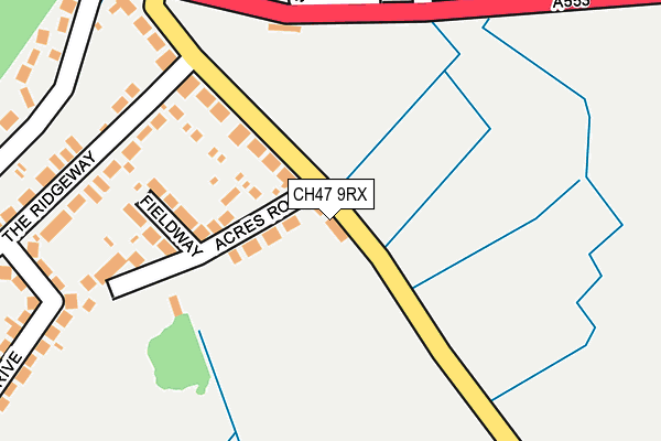 CH47 9RX map - OS OpenMap – Local (Ordnance Survey)