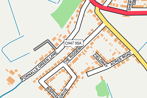 CH47 9SA map - OS OpenMap – Local (Ordnance Survey)