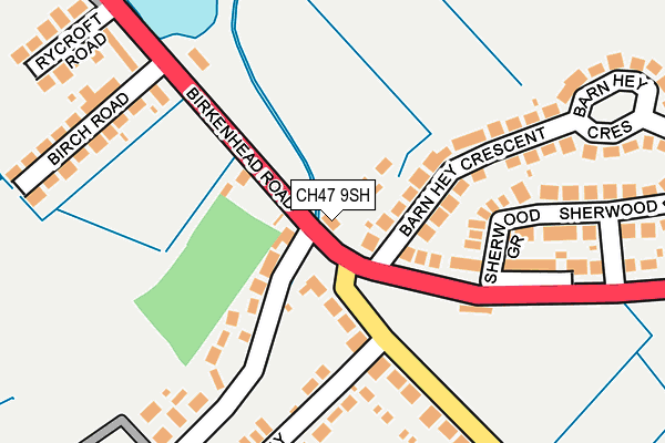 CH47 9SH map - OS OpenMap – Local (Ordnance Survey)
