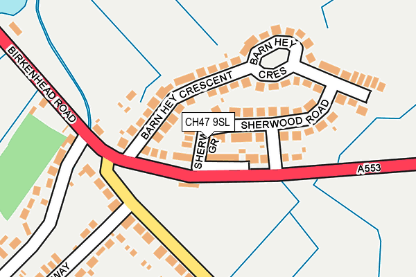 CH47 9SL map - OS OpenMap – Local (Ordnance Survey)