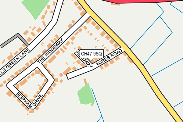 CH47 9SQ map - OS OpenMap – Local (Ordnance Survey)