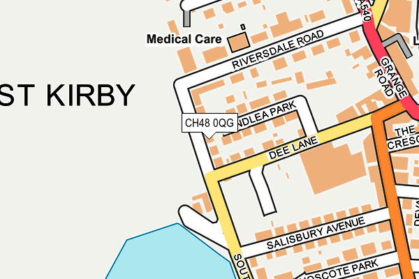 CH48 0QG map - OS OpenMap – Local (Ordnance Survey)