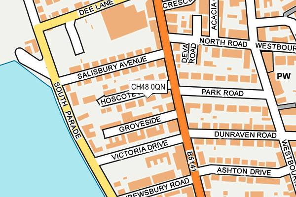 CH48 0QN map - OS OpenMap – Local (Ordnance Survey)