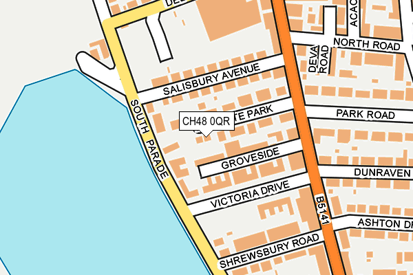 CH48 0QR map - OS OpenMap – Local (Ordnance Survey)