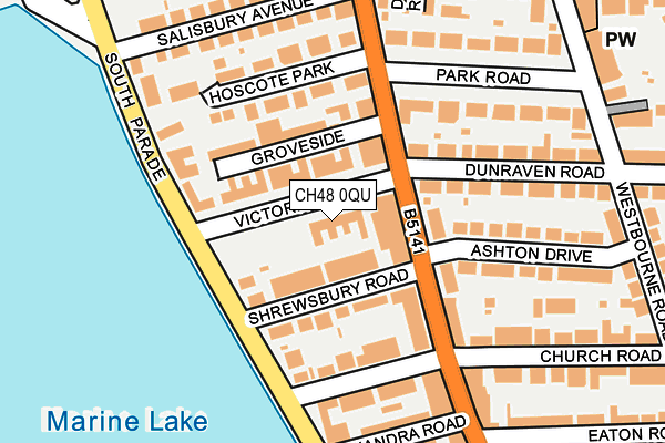 CH48 0QU map - OS OpenMap – Local (Ordnance Survey)