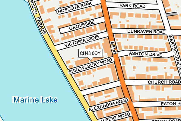 CH48 0QY map - OS OpenMap – Local (Ordnance Survey)