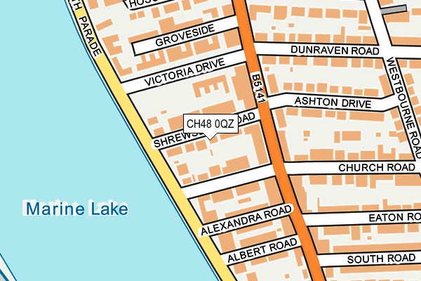 CH48 0QZ map - OS OpenMap – Local (Ordnance Survey)