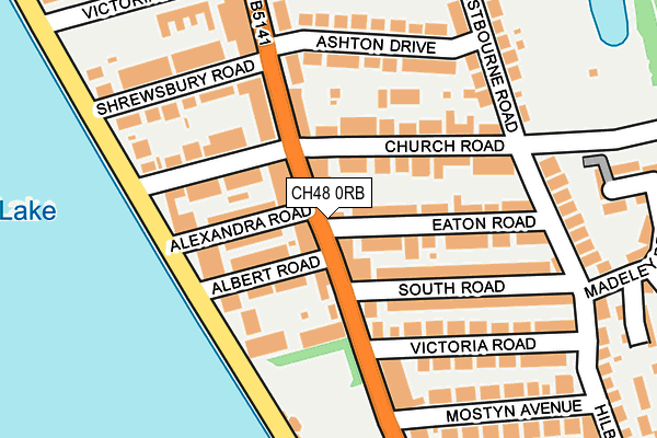 Map of CHURCH PLACE HOYLAKE LTD at local scale