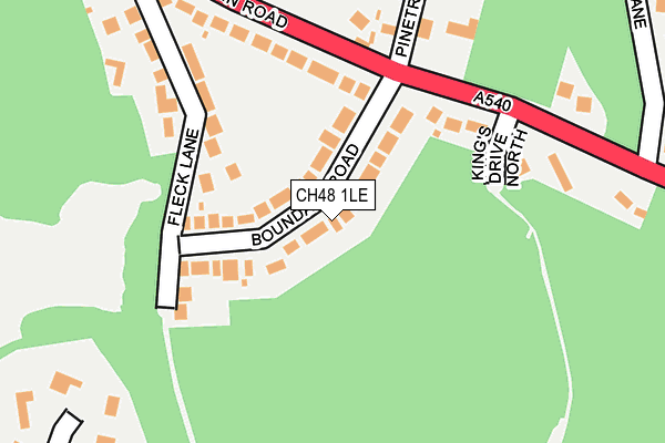 CH48 1LE map - OS OpenMap – Local (Ordnance Survey)