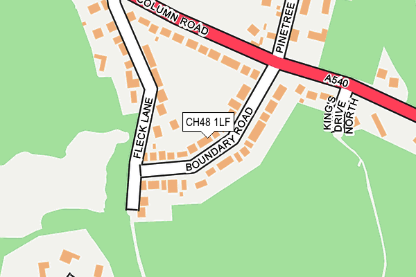 CH48 1LF map - OS OpenMap – Local (Ordnance Survey)