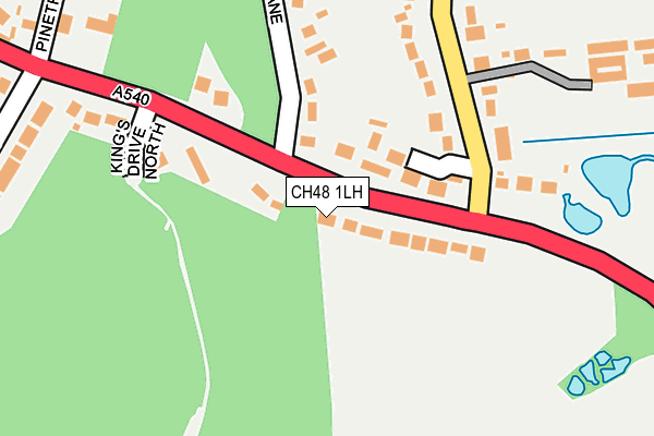 CH48 1LH map - OS OpenMap – Local (Ordnance Survey)