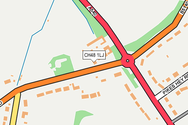 CH48 1LJ map - OS OpenMap – Local (Ordnance Survey)