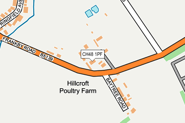 CH48 1PF map - OS OpenMap – Local (Ordnance Survey)