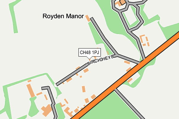 CH48 1PJ map - OS OpenMap – Local (Ordnance Survey)