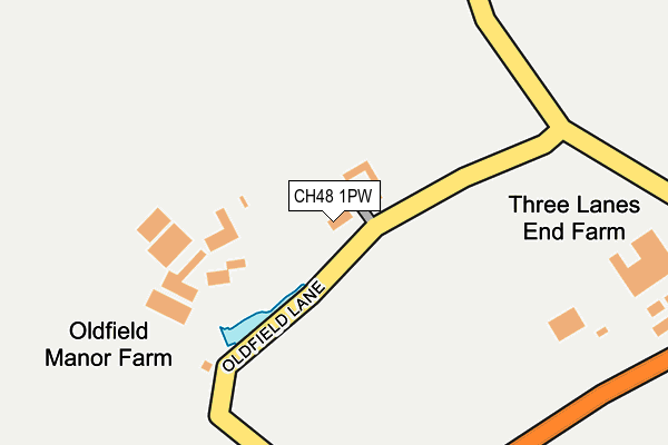 CH48 1PW map - OS OpenMap – Local (Ordnance Survey)