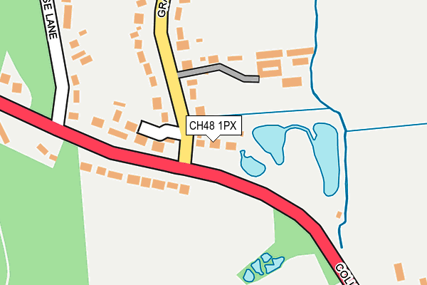 CH48 1PX map - OS OpenMap – Local (Ordnance Survey)