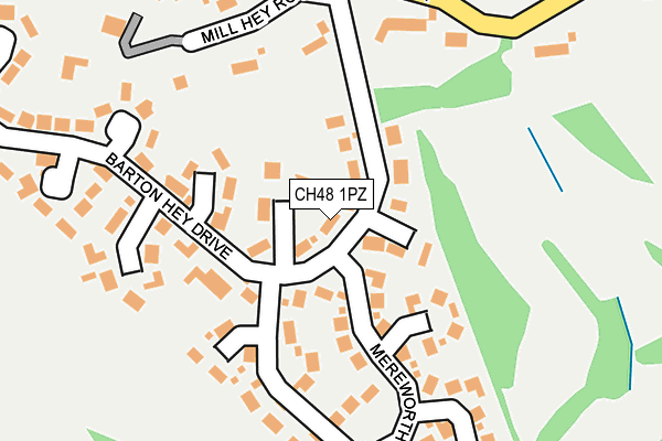 CH48 1PZ map - OS OpenMap – Local (Ordnance Survey)