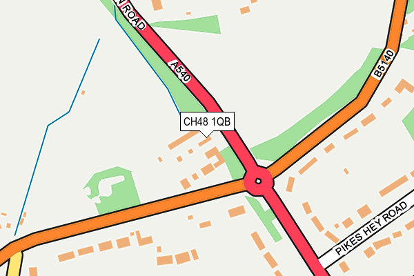 CH48 1QB map - OS OpenMap – Local (Ordnance Survey)