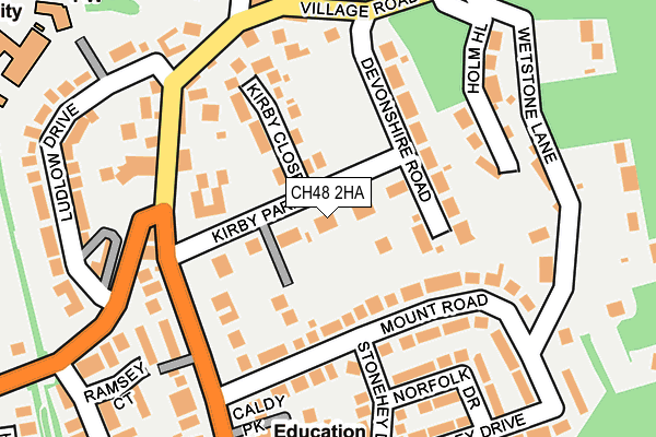 CH48 2HA map - OS OpenMap – Local (Ordnance Survey)