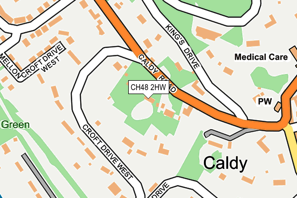 CH48 2HW map - OS OpenMap – Local (Ordnance Survey)
